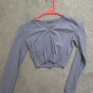 Long sleeve fitted purple top